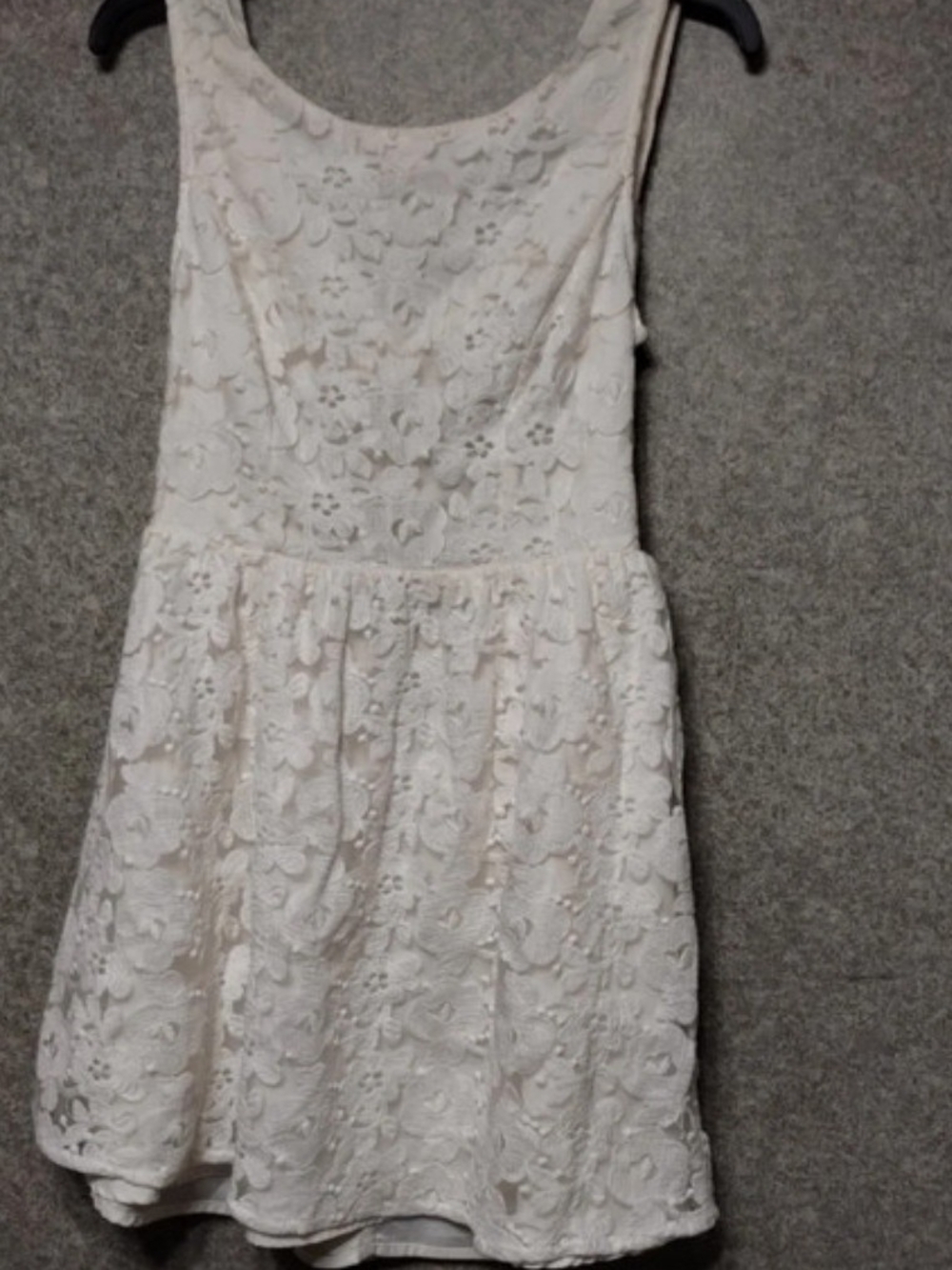 Ark & Co Cream Floral Lace Mini Dress